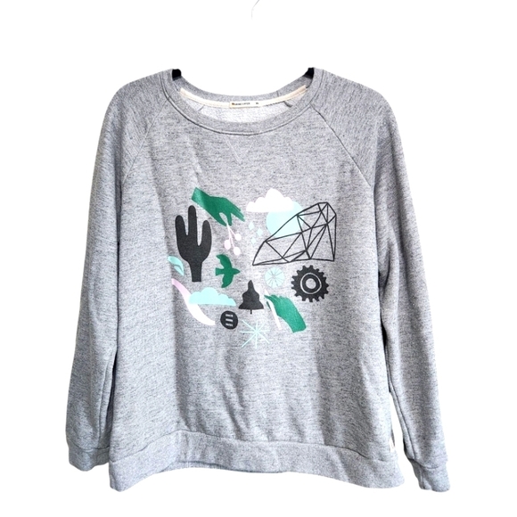 MARINE LAYER GRAPHIC SWEATSHIRT THE CLIMATE PLEDGE  GRAY SOFT FLEECE  SIZE XL - Picture 1 of 8